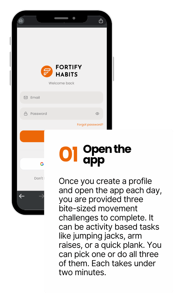 Open the Fortify Habits app